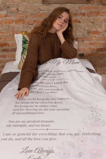 To My Mom” Personalized Sherpa Blanket