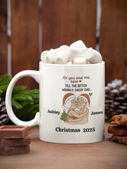 Forever Yours… Even Wrinkly! Personalized Christmas Mug