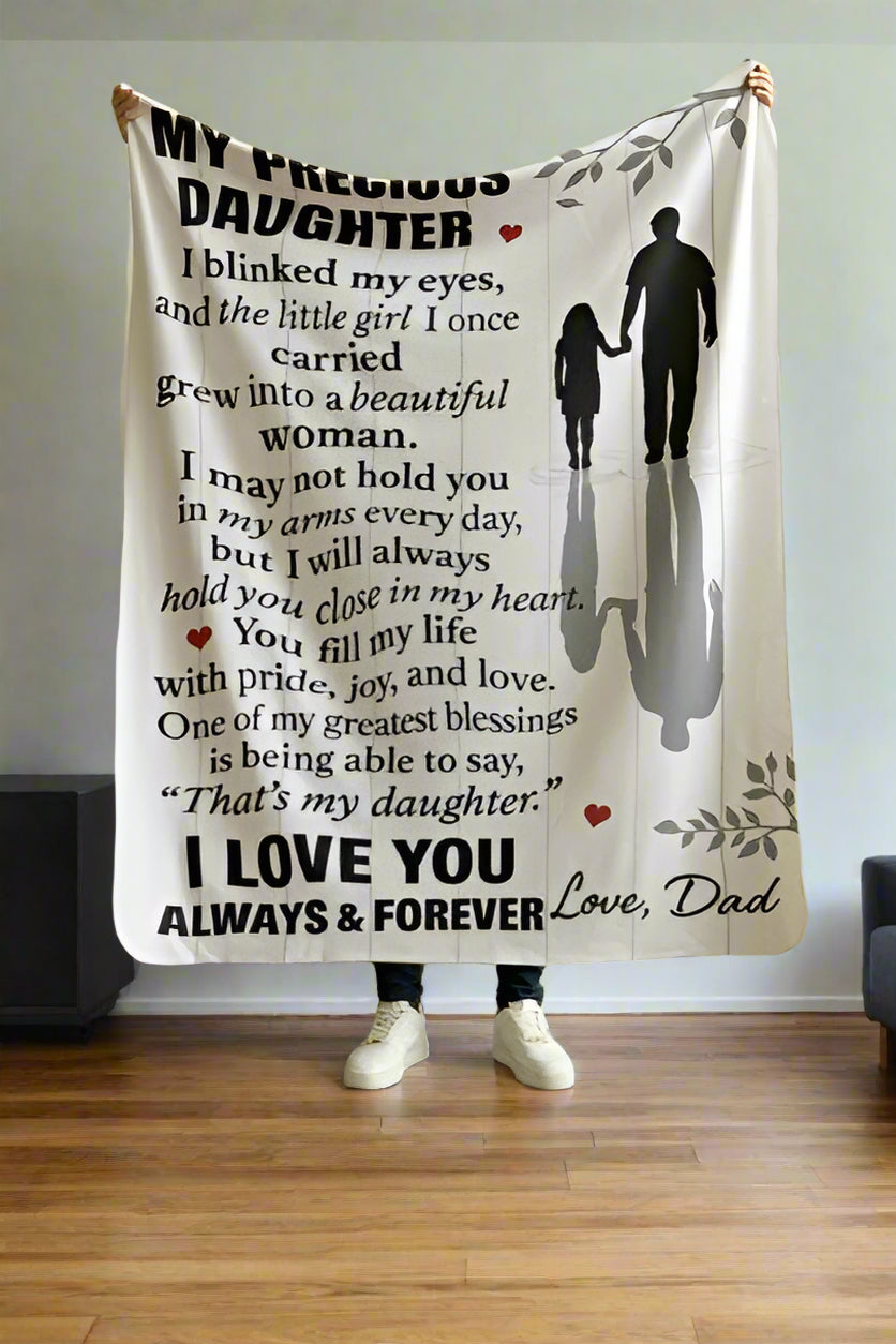 To My Daughter – A Father's Love in Every Thread Blanket