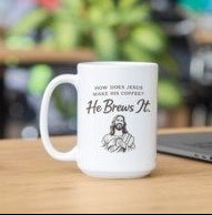 He Brews It – Christian Coffee Mug