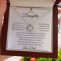 To My Daughter Love Dad - Love Knot Necklace