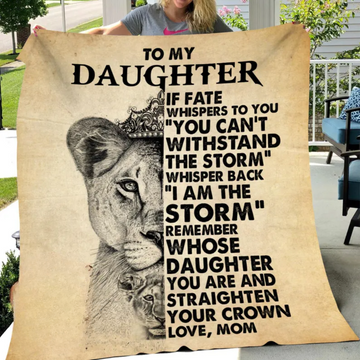 To My Daughter Love Mom Lioness Blanket Bundle
