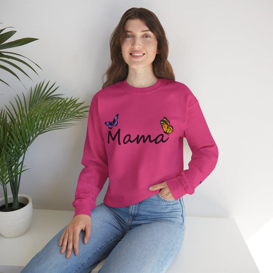 Personalized Mama Butterfly Crewneck Sweatshirt