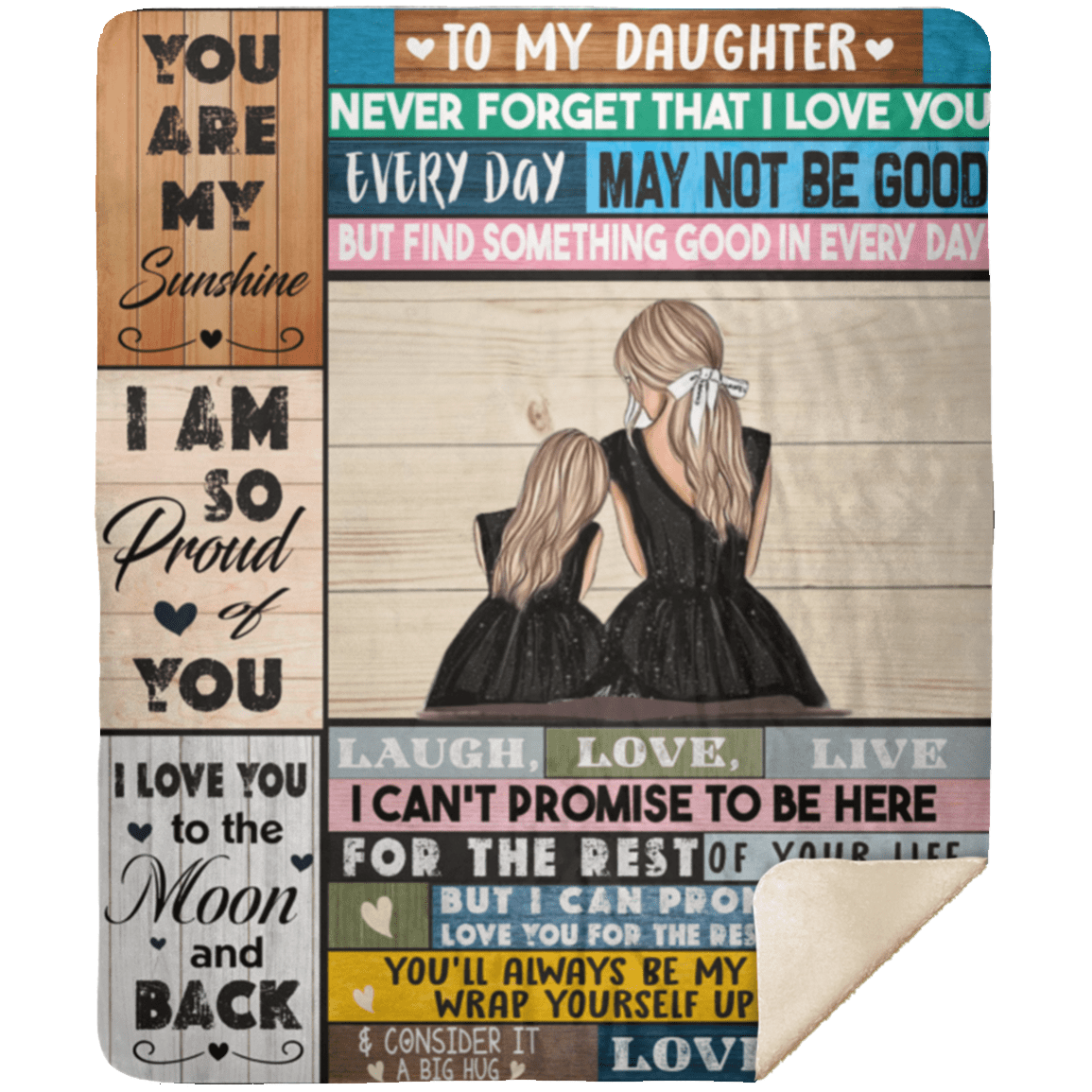 To My Daughter Mink Sherpa Blanket