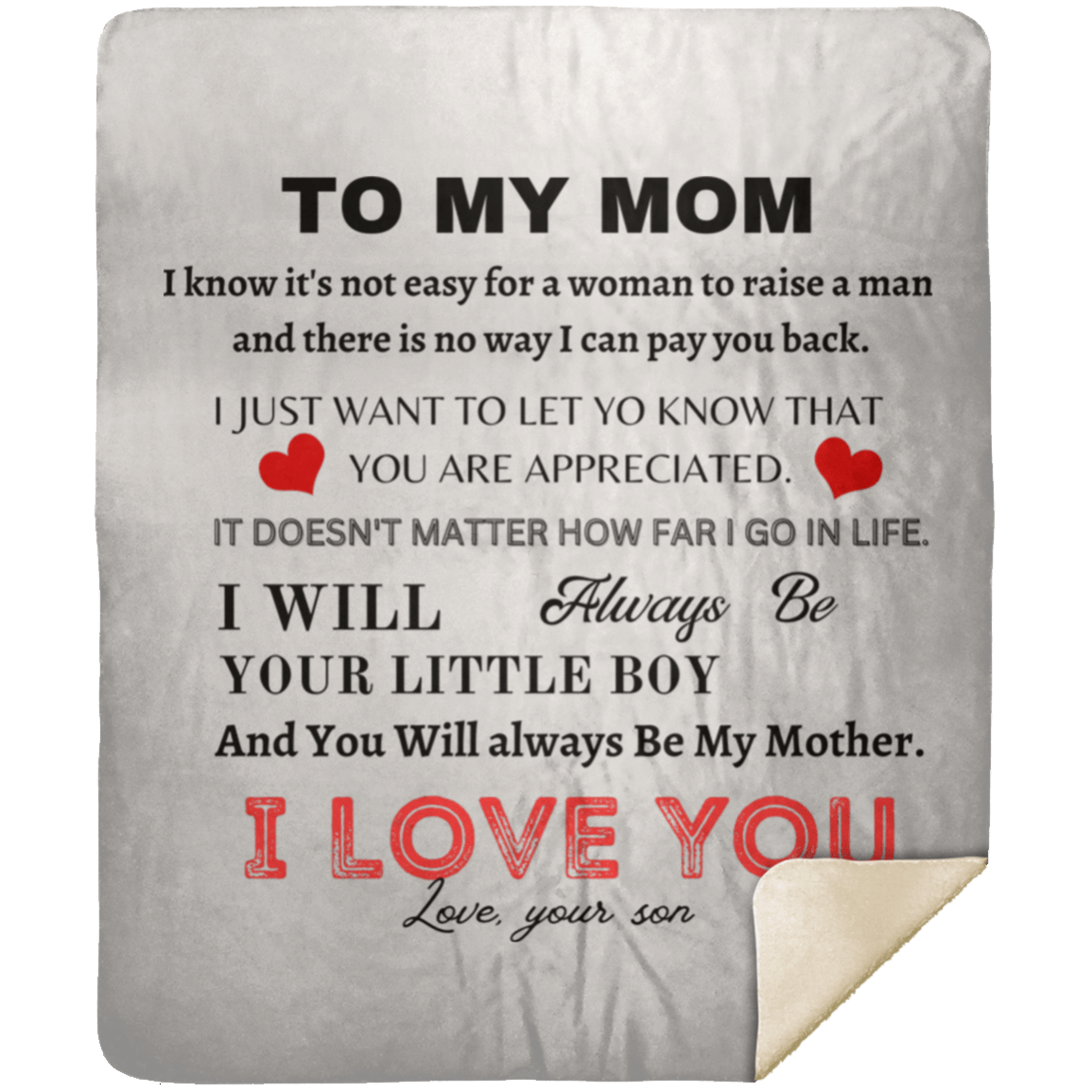 To My Mom Mink Sherpa Blanket