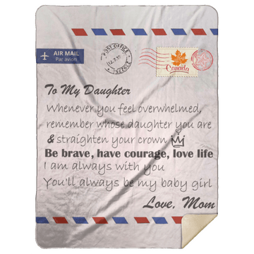 To My Daughter Sherpa Blanket 60x80