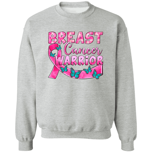 Breast Cancer Warrior Unisex Crewneck Pullover Sweatshirt