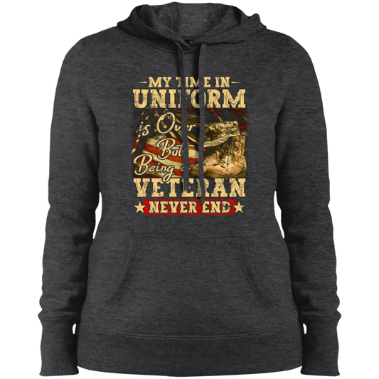 Being A Veteran Ladies' Pullover Hooded Sweatshirt