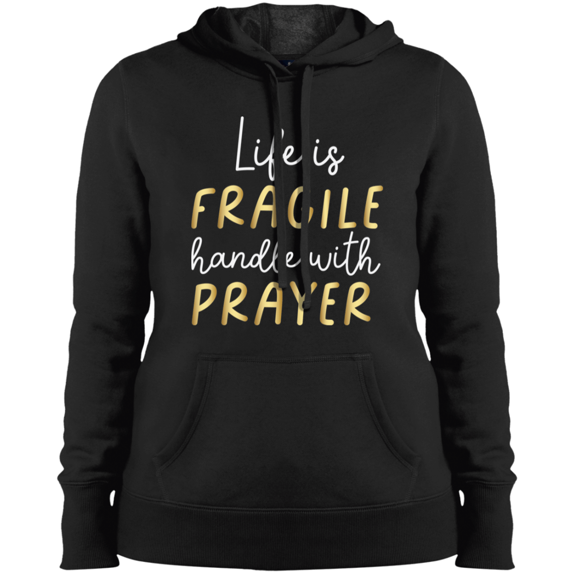 Life Fragile Ladies' Pullover Hooded Sweatshirt