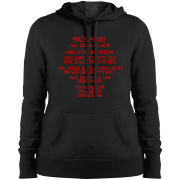 Make No Mistake Ladies' Pullover Hooded Sweatshirt