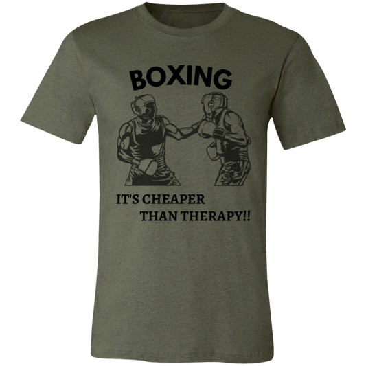Boxing Cheaper Than Therapy Unisex Jersey Short-Sleeve T-Shirt