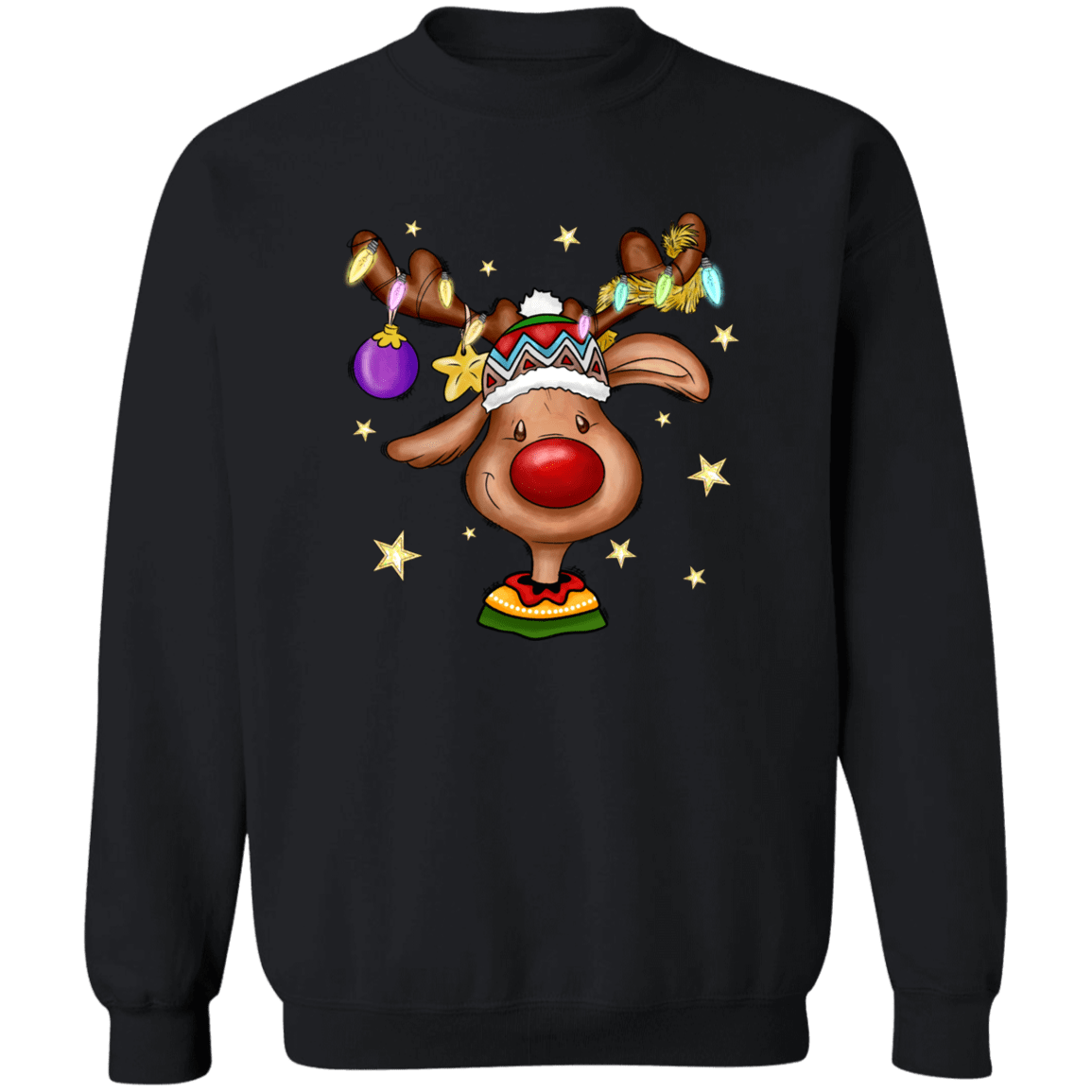Reindeer Crewneck Pullover Sweatshirt