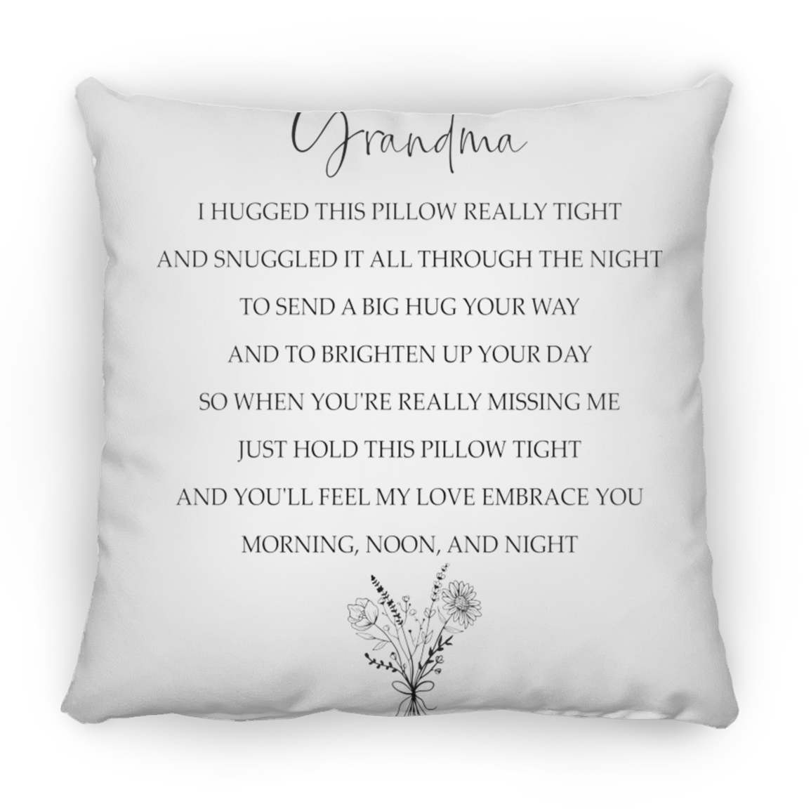 Grandma Large Square Pillow