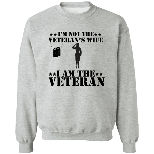 I'm Not A Veteran's Wife Ladies Crewneck Pullover Sweatshirt