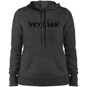 Retired Veteran Black letters Ladies' Pullover Hooded Sweatshirt