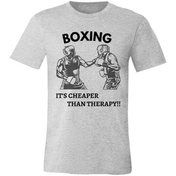 Boxing Cheaper Than Therapy Unisex Jersey Short-Sleeve T-Shirt