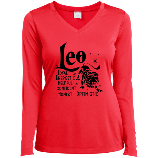 Leo Ladies’ Long Sleeve Performance V-Neck Tee