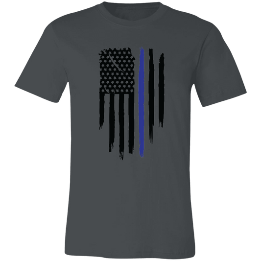 Vertical Police Flag Ladies Jersey Short-Sleeve T-Shirt