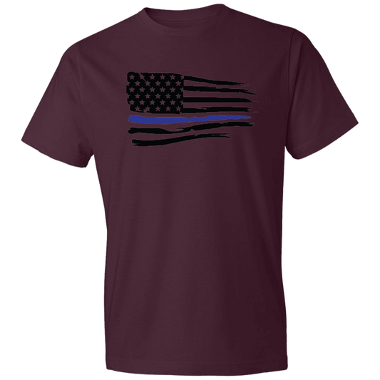 Horizontal Police Flag Men's Lightweight T-Shirt 4.5 oz