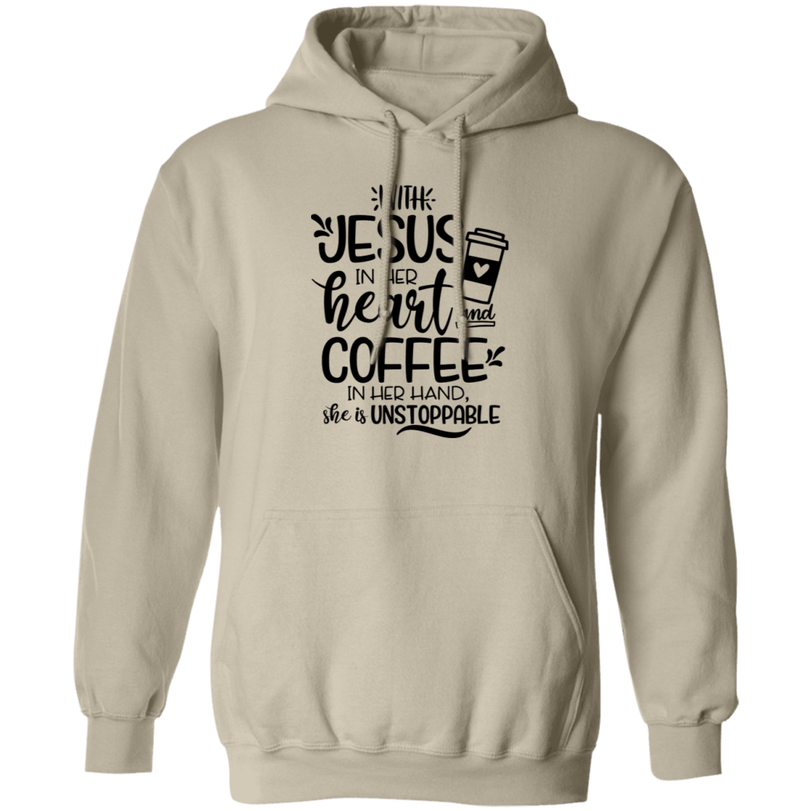 With Jesus In Her Heart Pullover Hoodie