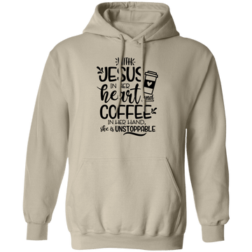 With Jesus In Her Heart Pullover Hoodie