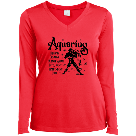 Aquarius  Ladies’ Long Sleeve Performance V-Neck Tee