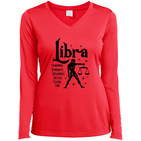 Libra Ladies’ Long Sleeve Performance V-Neck Tee