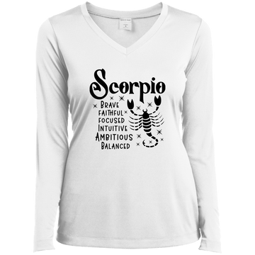 Scorpio Ladies’ Long Sleeve Performance V-Neck Tee