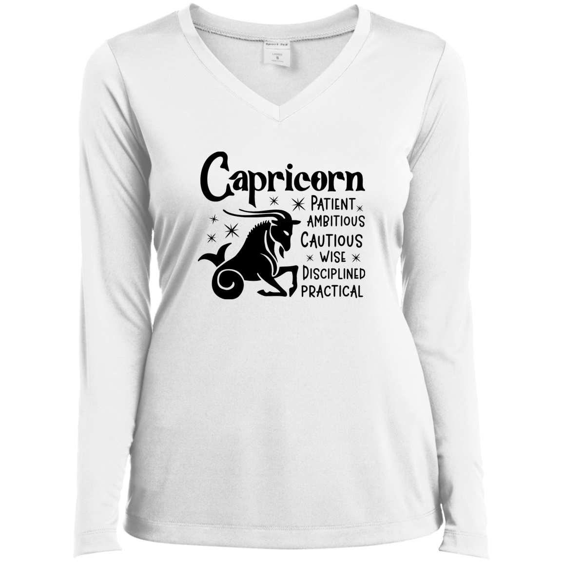 Capricorn Ladies’ Long Sleeve Performance V-Neck Tee