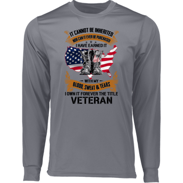 I've Earned it Men's Long Sleeve Moisture-Wicking Tee