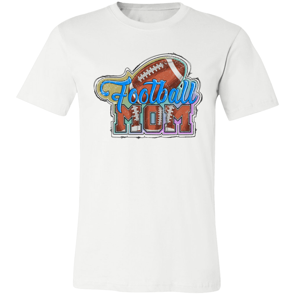 Football Mom Ladies Jersey Short-Sleeve T-Shirt