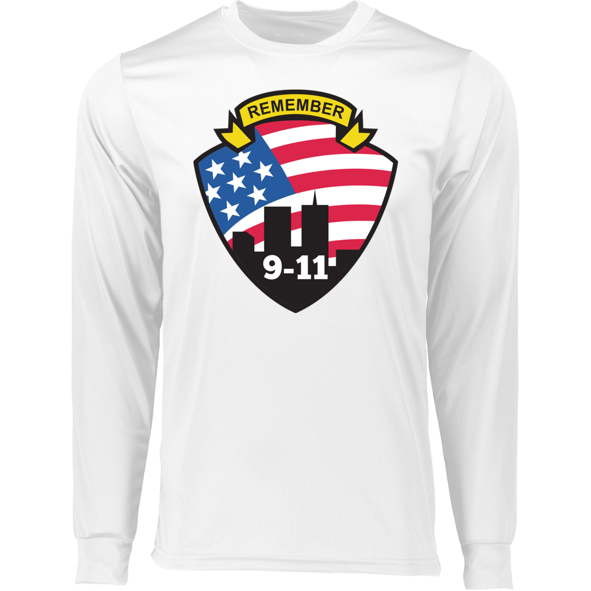 911 Logo Men's Long Sleeve Moisture-Wicking Tee
