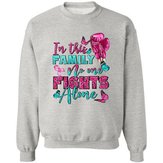 No One Fights Alone Unisex Crewneck Pullover Sweatshirt