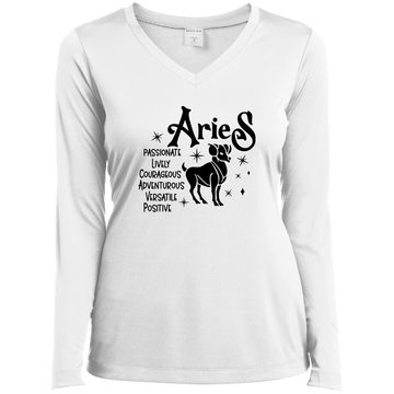 Aries Ladies’ Long Sleeve Performance V-Neck Tee