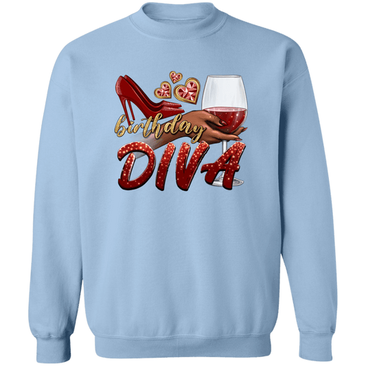 Birthday Diva Unisex Crewneck Pullover Sweatshirt