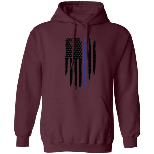 Vertical Police Flag Men's Pullover Hoodie