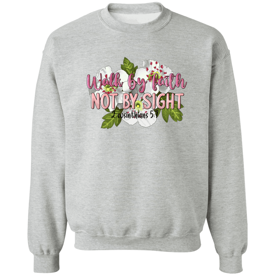Not By Sight Unisex Crewneck Pullover Sweatshirt