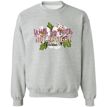 Not By Sight Unisex Crewneck Pullover Sweatshirt