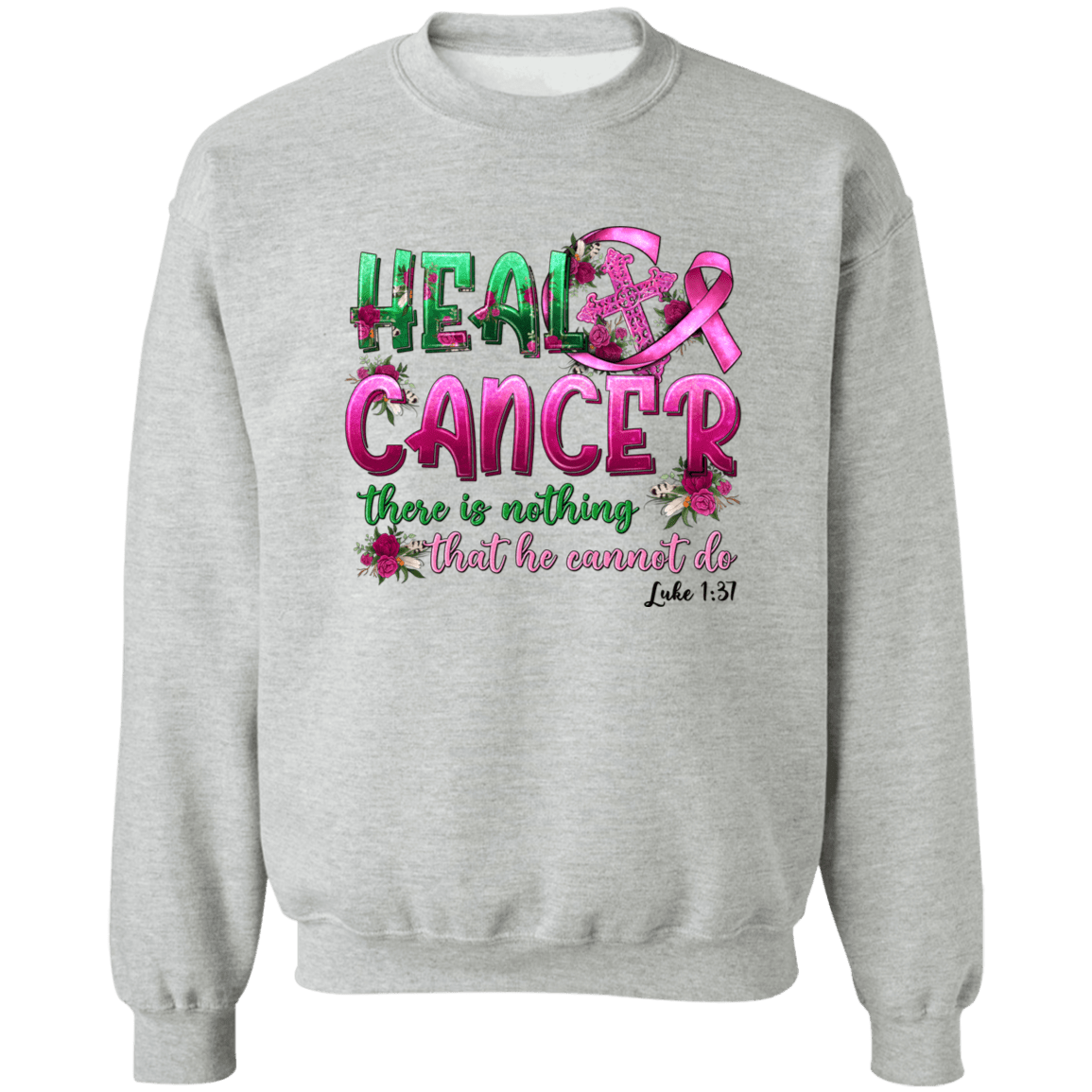 Heal Cancer Unisex Crewneck Pullover Sweatshirt