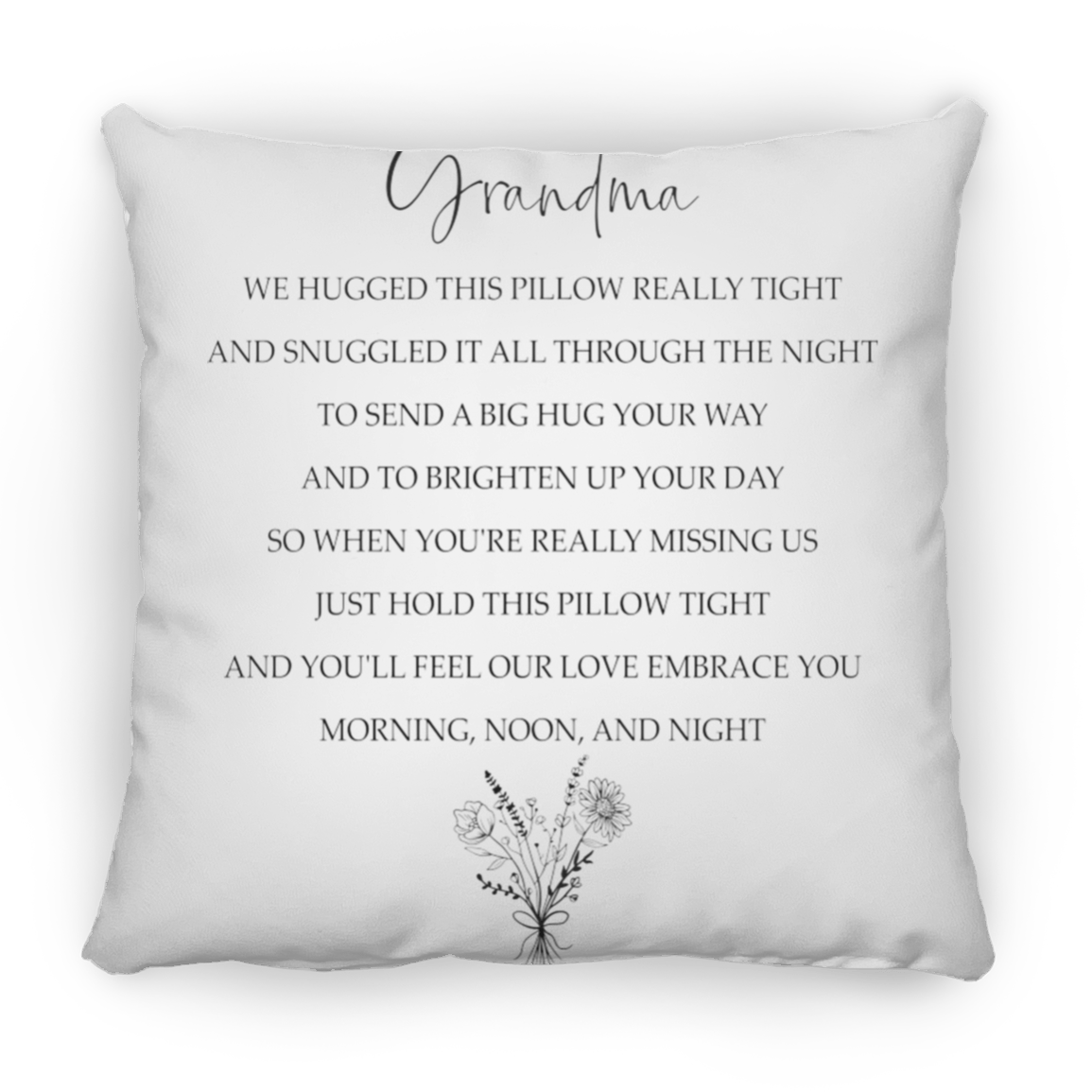 Grandma Large Square Pillow