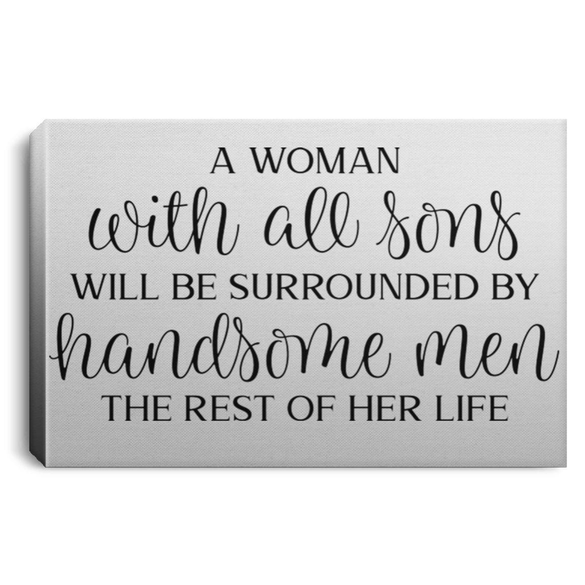 A woman with her sons... Landscape Canvas