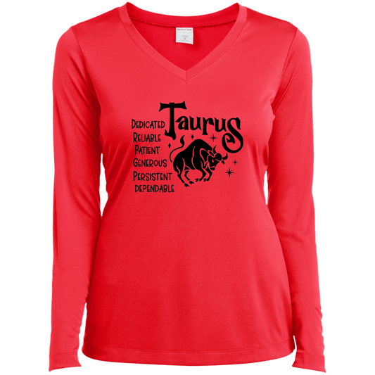 Taurus Ladies’ Long Sleeve Performance V-Neck Tee