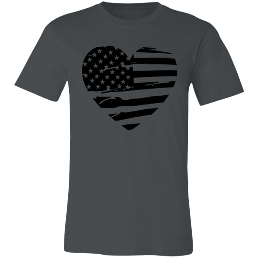 American Heart Flag Ladies Jersey Short-Sleeve T-Shirt