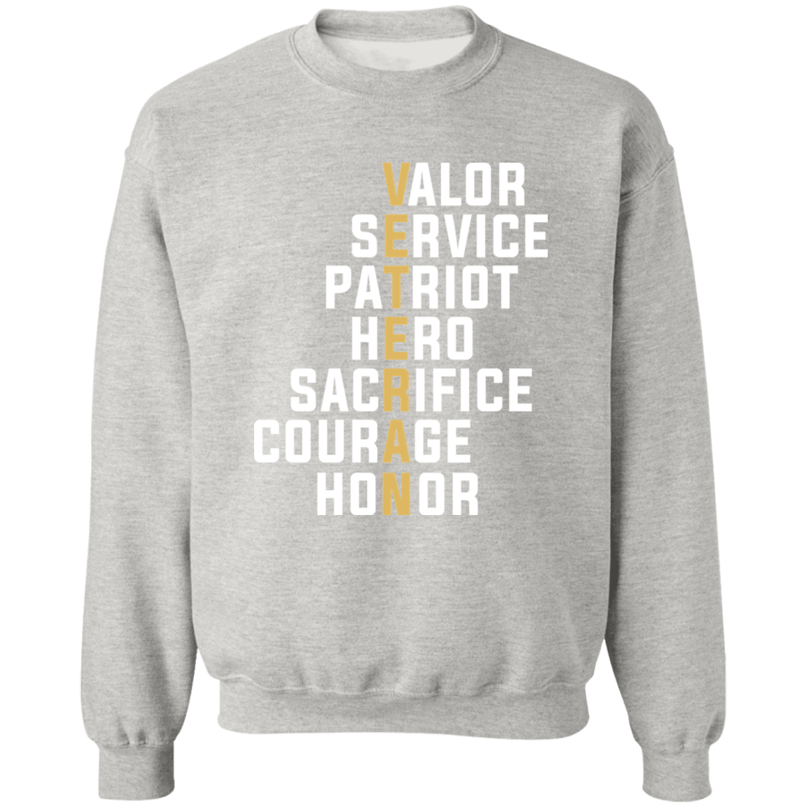 Veteran Ladies Crewneck Pullover Sweatshirt