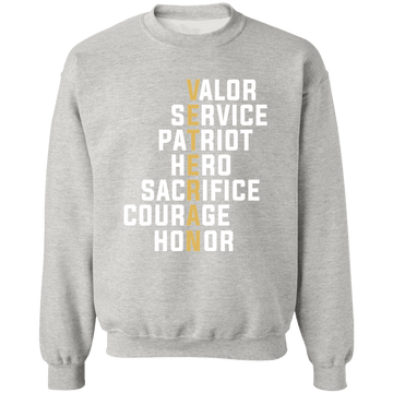 Veteran Ladies Crewneck Pullover Sweatshirt
