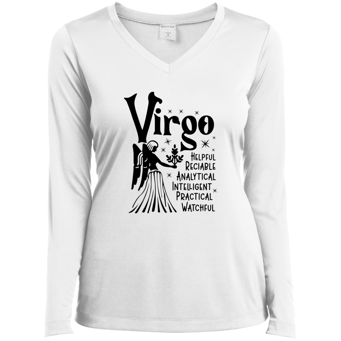 Virgo Ladies’ Long Sleeve Performance V-Neck Tee