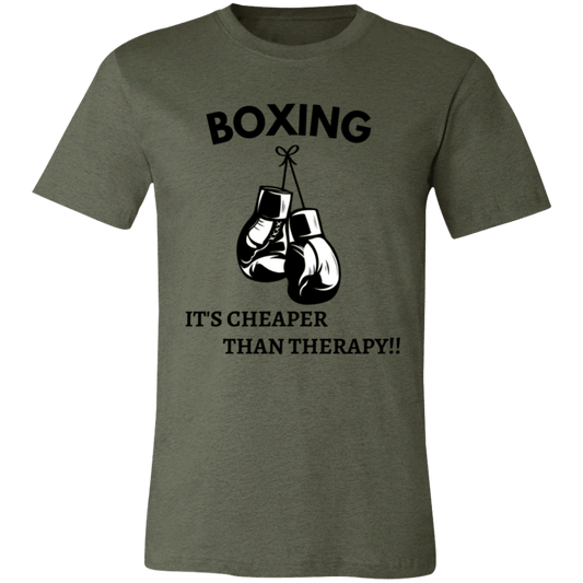 Boxing Cheaper Than Therapy Unisex Jersey Short-Sleeve T-Shirt