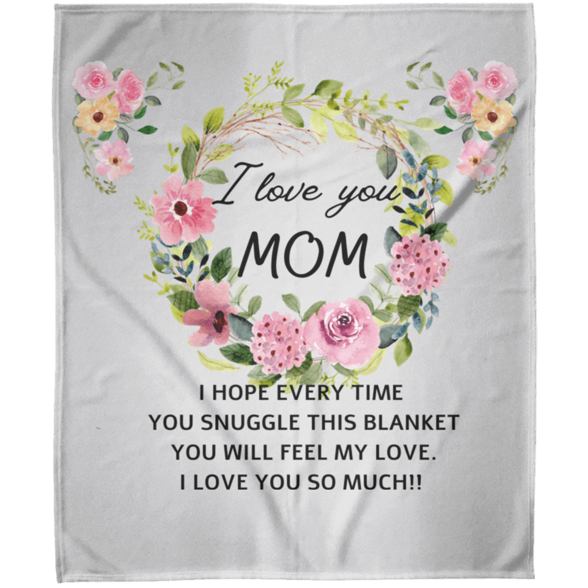I Love You Mom Fleece Blanket