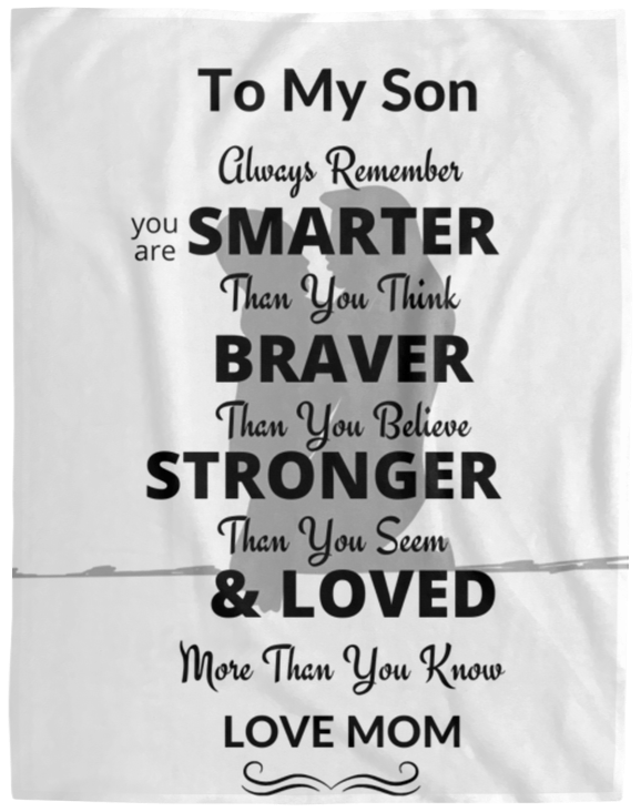 To My Son Fleece Blanket - 60x80