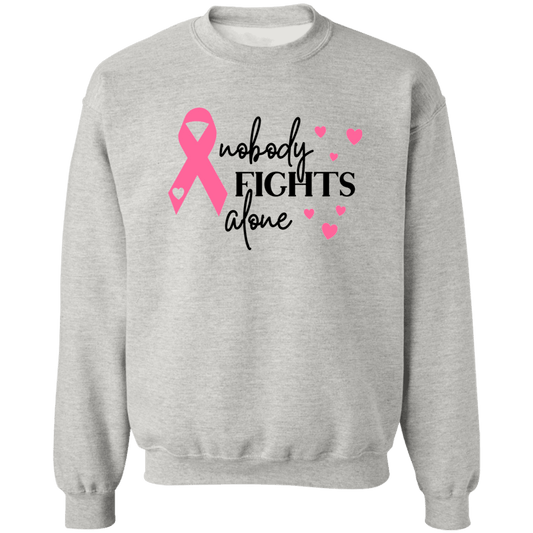 No one Fights Alone Unisex Crewneck Pullover Sweatshirt